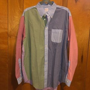 Multi-colored Brooks Brothers gingham shirt